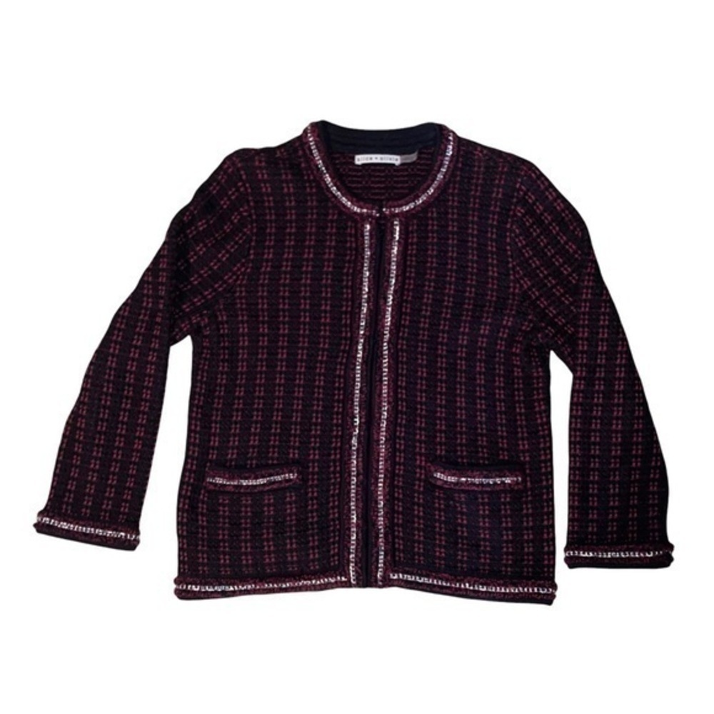 Alice + Olivia Jacket L  Black & Red blazer jacket - Picture 2 of 6